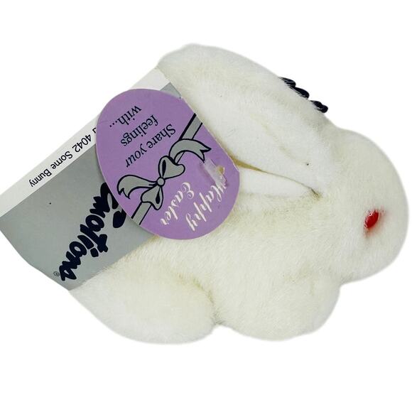 VTG 1985 Mattel Emotions White Some Bunny Stuffed Animal 6" Plush - Picture 1 of 7
